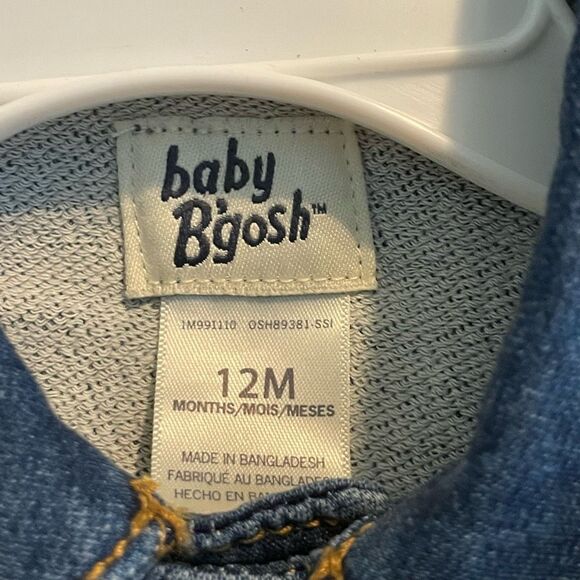 OshKosh B'gosh Baby Jean Jacket Blue Medium Wash Knit Stretch Denim 12 mth - Picture 5 of 8